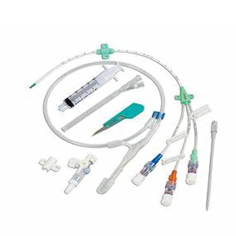 Venta de fábrica de catéter venoso central desechable médico de un solo uso con doble y triple luz