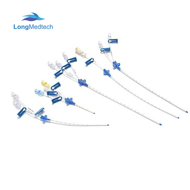 Kit desechable de catéter venoso central de cuidados críticos intensivos de un solo, doble o triple lumen