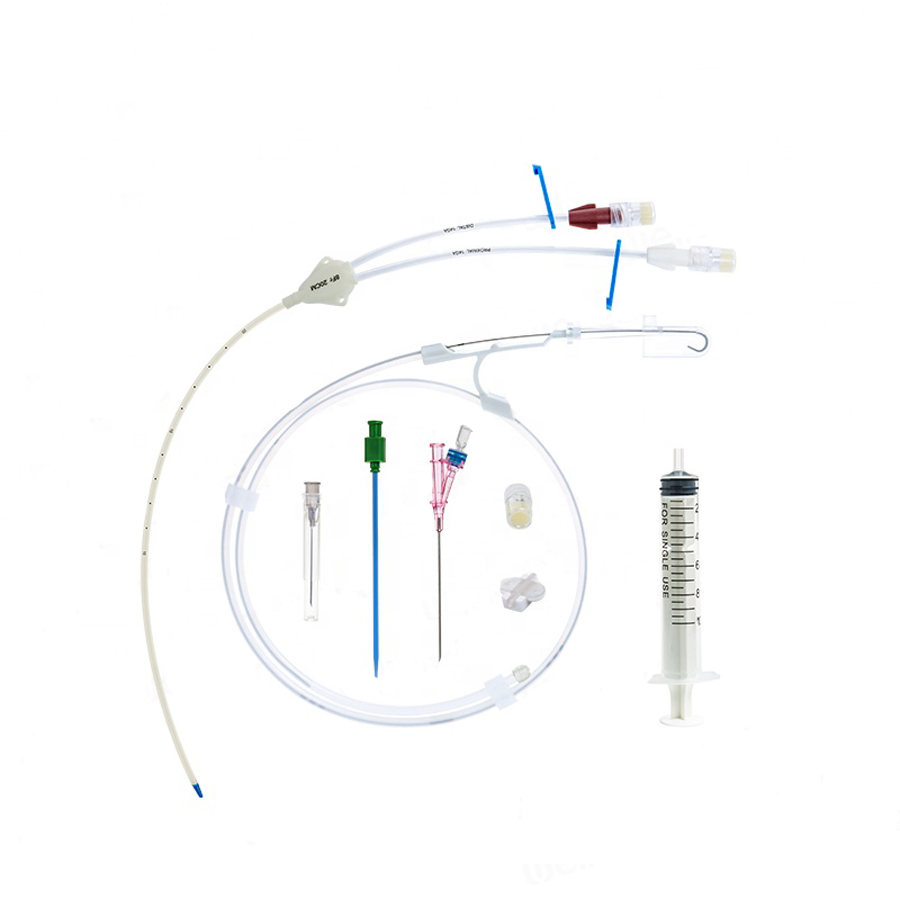 Catéter venoso central desechable quirúrgico antimicrobiano sin látex de un/dos/tres/cuatro lúmenes Medmount