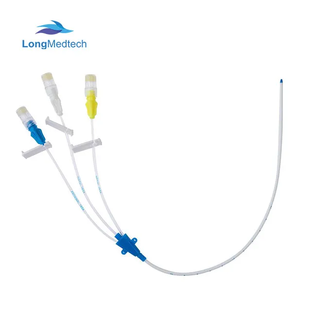Kit desechable de catéter venoso central de cuidados críticos intensivos de un solo, doble o triple lumen