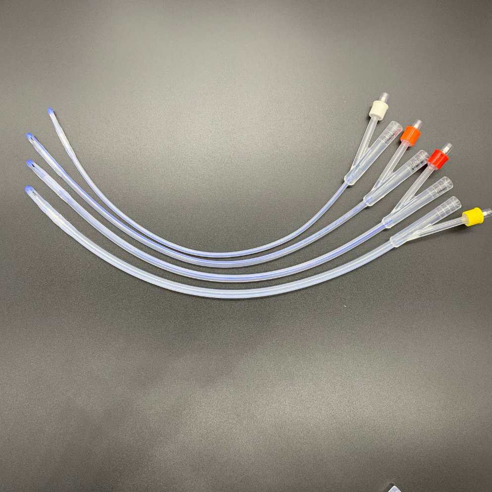 Fábrica de fabricación CE ISO FDA Aprobada 1 Vía 2 Vías 3 Vías Catéter médico Tubo médico Catéter de látex Catéter Foley 100% Catéter Foley de silicona completa