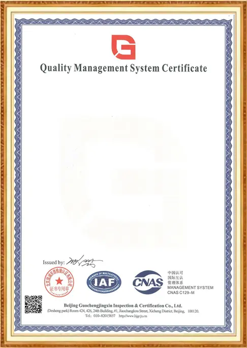 Youlong Fastener certificate 2