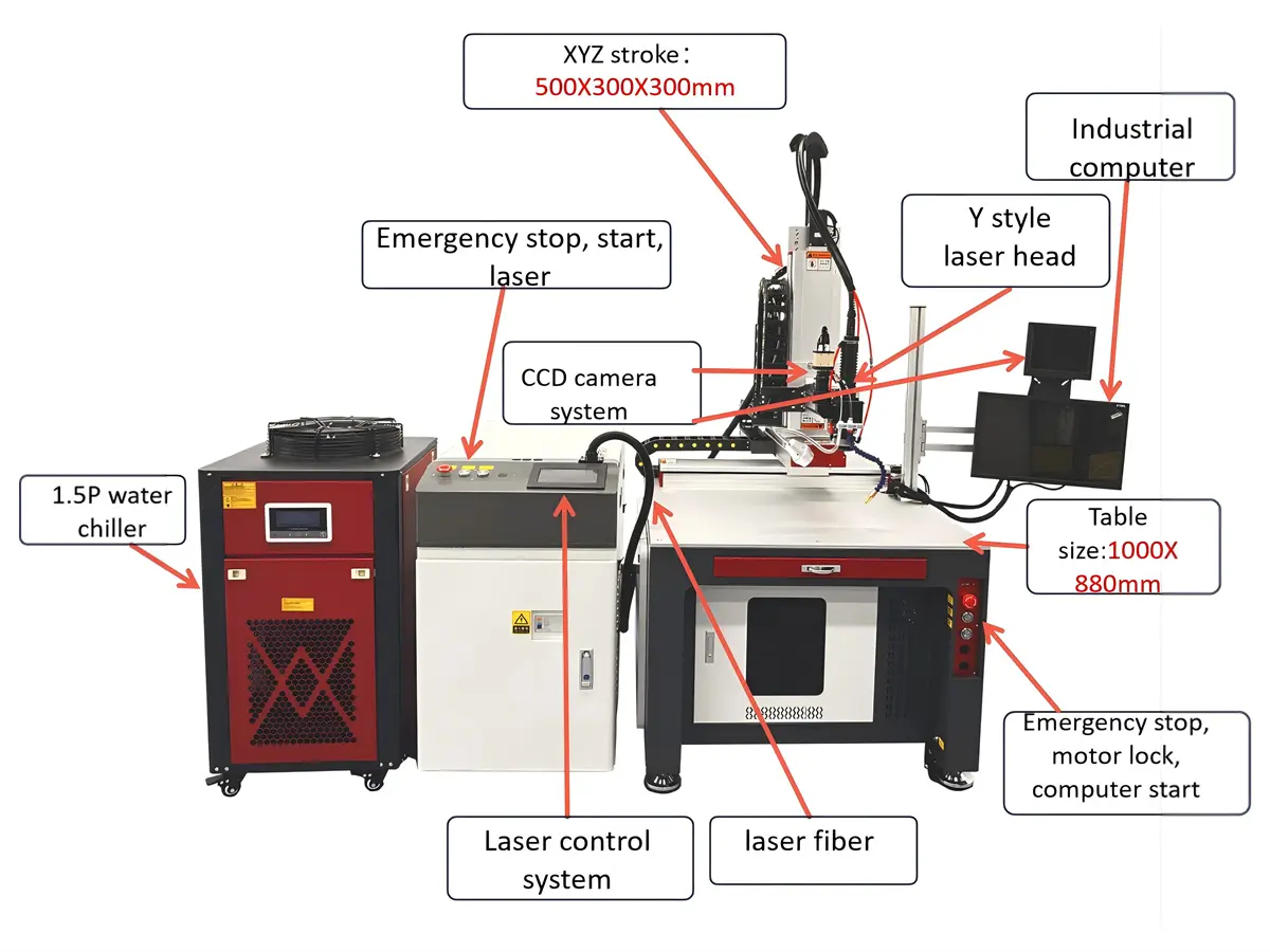 Fiber Transmission Laser Welding Machine 200W Configuration