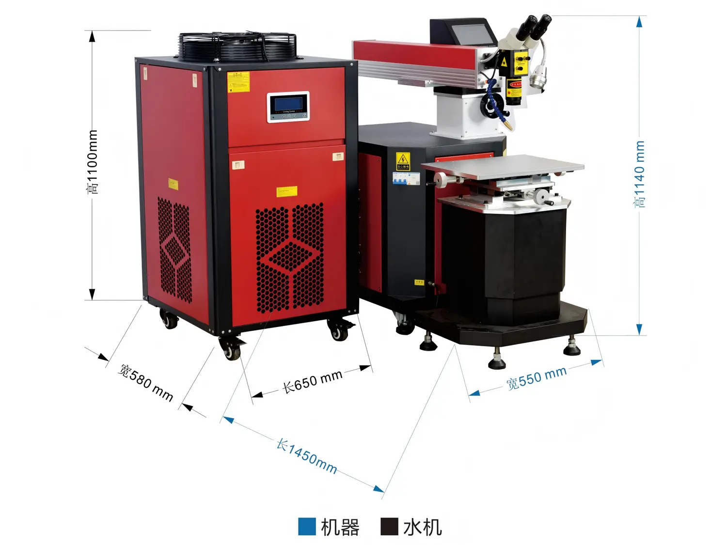 Product size YME-400W-DB
