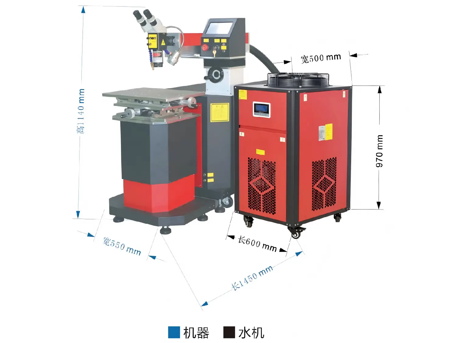 Product size YME-200W-DB