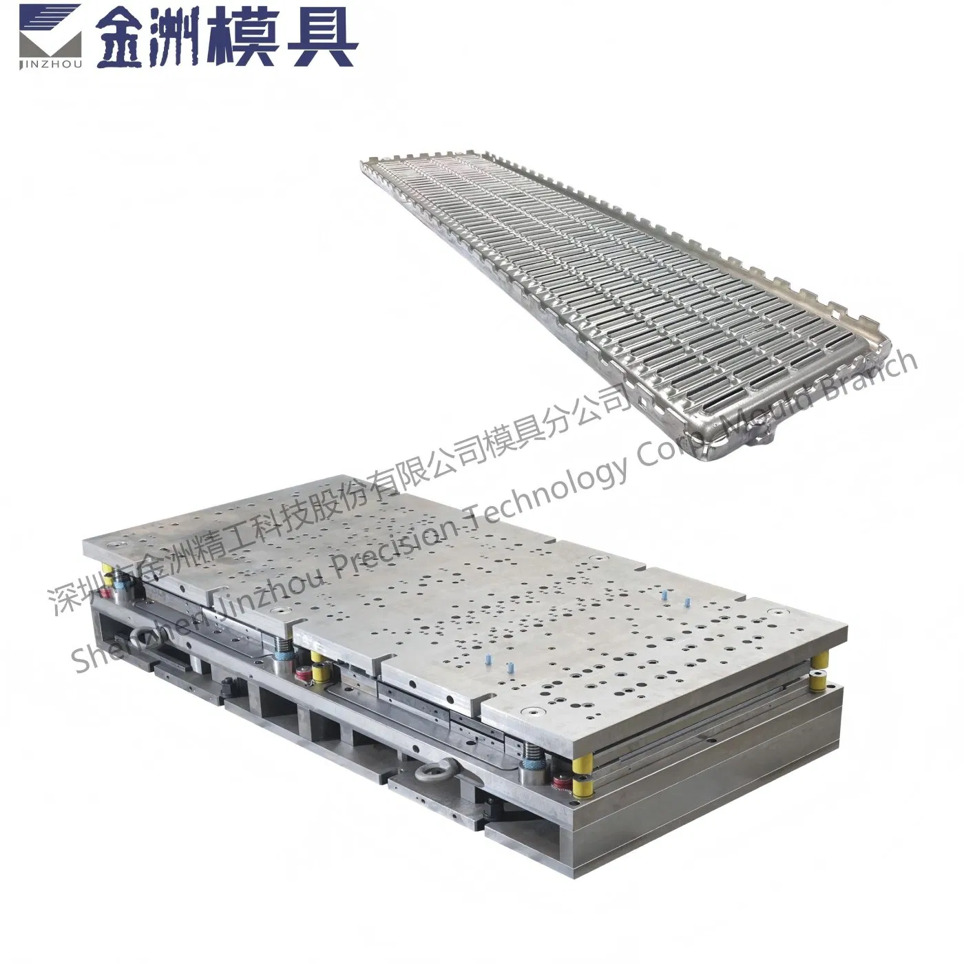 Precision Progressive Die for EV Mainboard Ribbed Fin Heat Sinks (Aluminum Alloy 6061-T6 ± 0.05mm Tolerance)