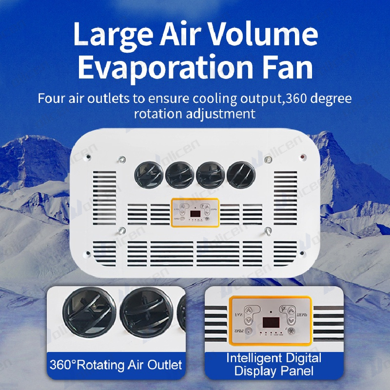 2025 Latest Integrated Roof-Mounted 12V AC System R134A for Tractors Converted Rvs Car Parking Designed New Air Conditioners