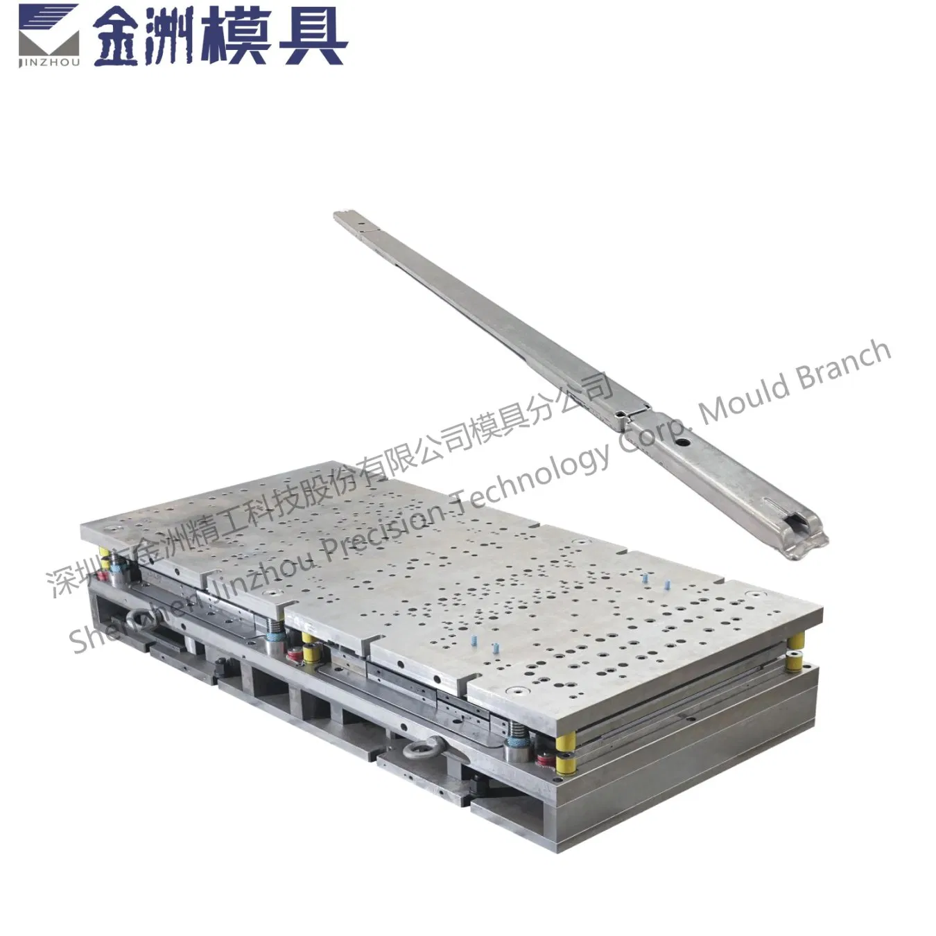 Hybrid EV Battery Cooling Plate Side Panel Stamping Die (Dual-Material AL6061/C1100 Copper)