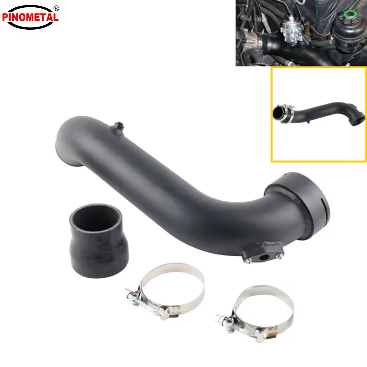 Intake Turbo Cooler Kit 3" Aluminum Intercooler Turbo Charge Pipe for BMW N55 335I at/Mt 2011 135I DCT/Mt