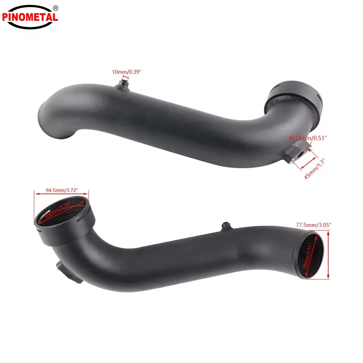 Intake Turbo Cooler Kit 3" Aluminum Intercooler Turbo Charge Pipe for BMW N55 335I at/Mt 2011 135I DCT/Mt