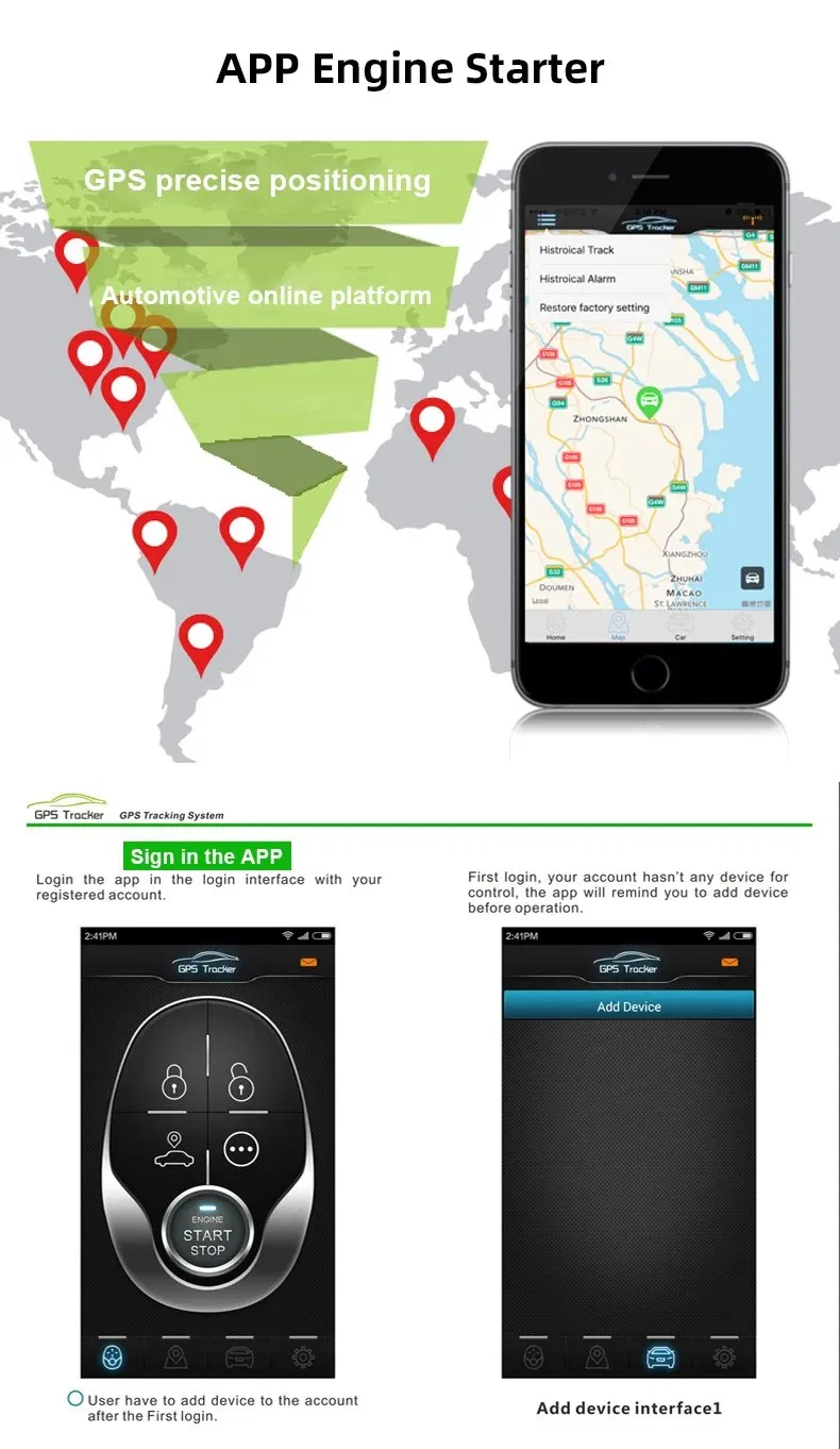 Nto Ntg10 GPS Engine Start and Stop System with APP and Smart Key