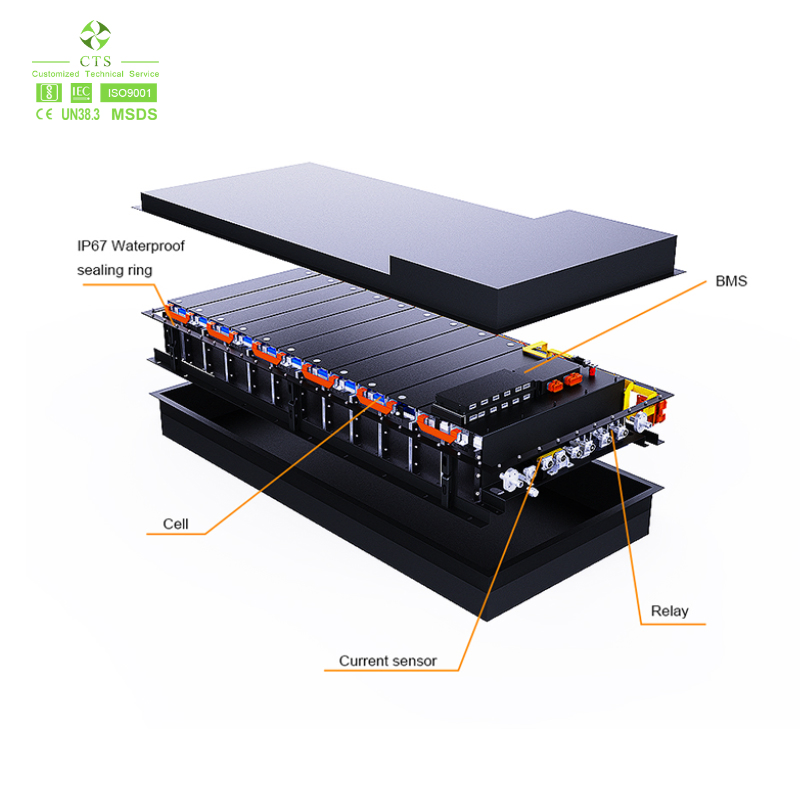 300V 500V 600V Electric Vehicle Battery LiFePO4 Batteries Rechargeable High Capacity EV Battery Packs System with Liquid Cooling