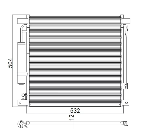 Site for Mitsubishi L200 Car Air Conditioning System Car Air Conditioning Condenser
