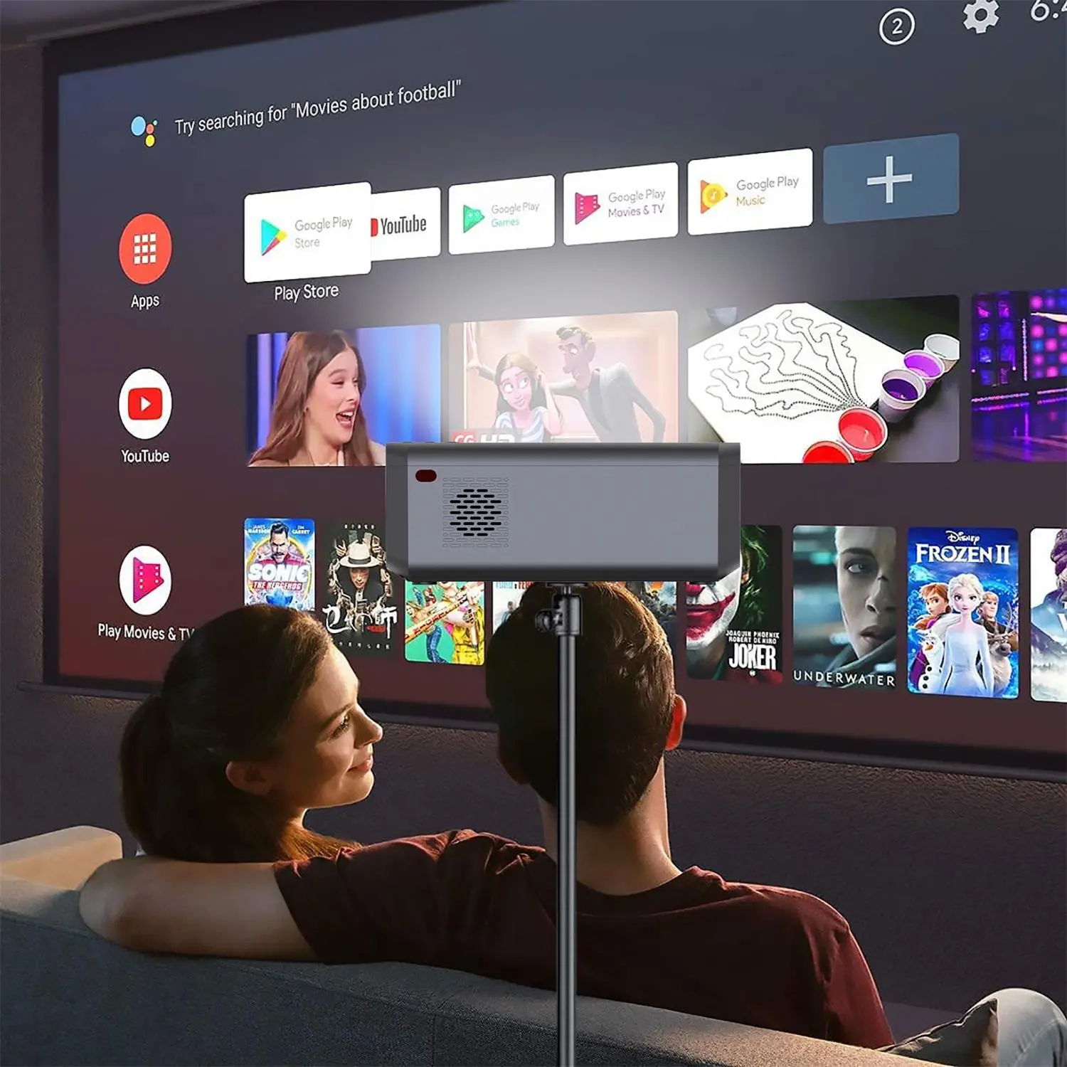 4k FHD home projector big screen