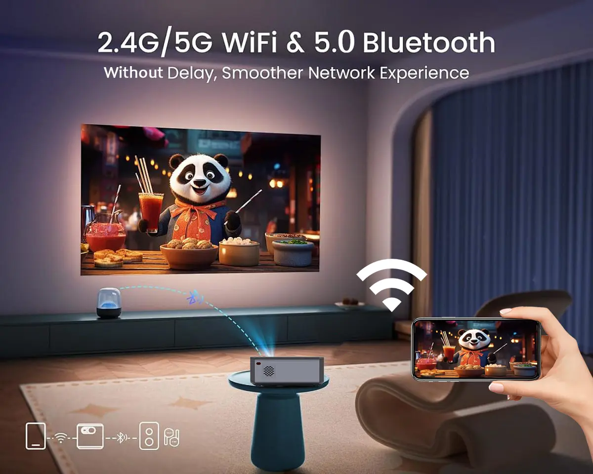 4k FHD home projector interface specifications