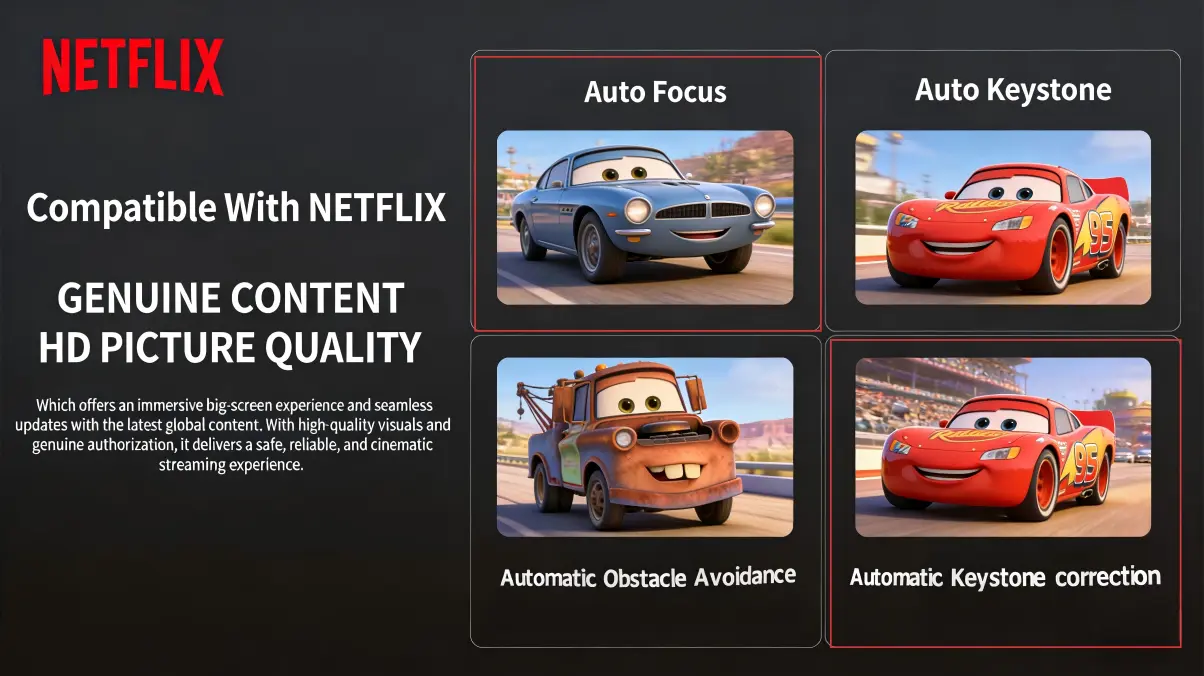 C11 Netflix streaming and auto vertical keystone features