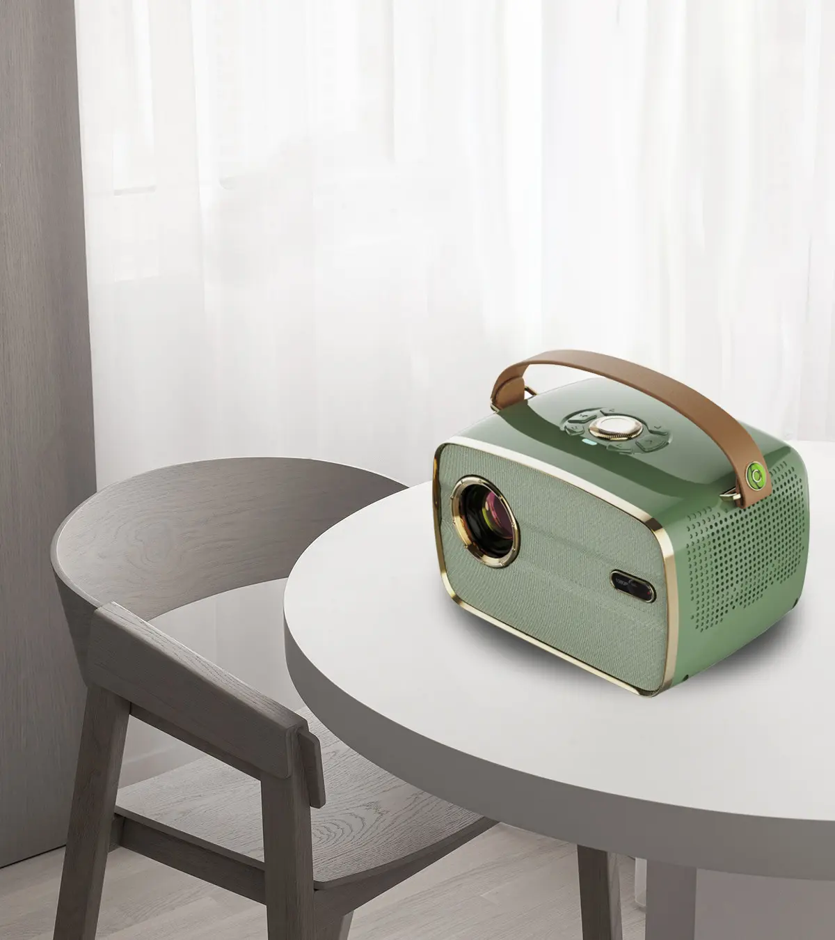 Portable mini outdoor projector view 1