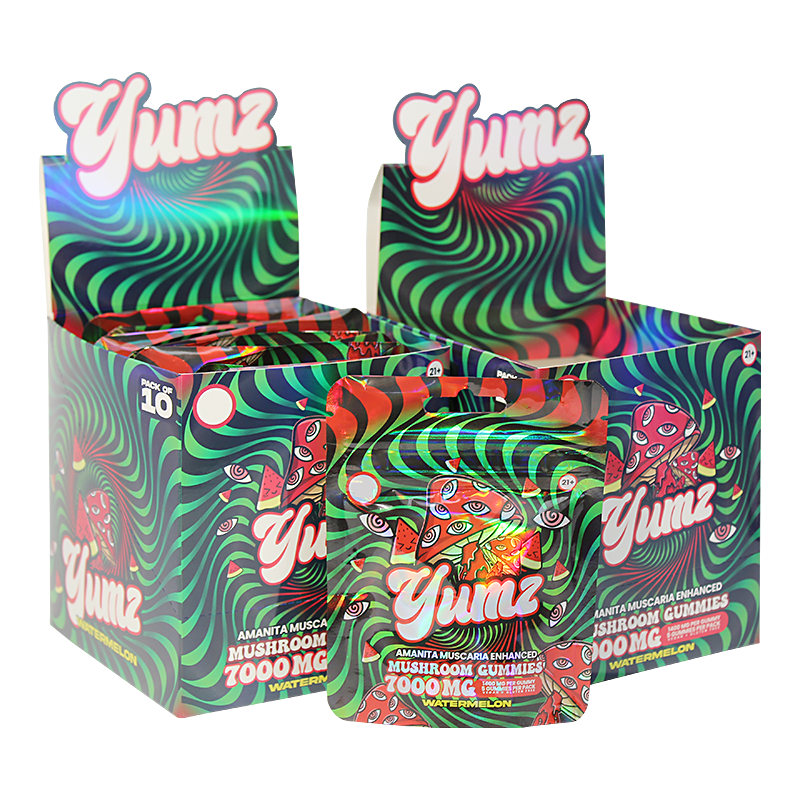 Wholesale Custom THC CBD Holographic Kraft Paper Mylar Plastic Candy/Gummy Bag And Box Kit Manufacturer, Manufacturers