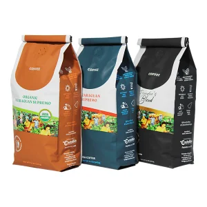 Custom Plastic Kraft Paper Side Gusset Bag