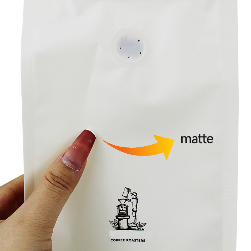 China New Design Printed Plastic Rough Matte Finished 250G 1Kg Flat Bottom Tea Coffee Bean Packaging Bags Manufacturers, Factories