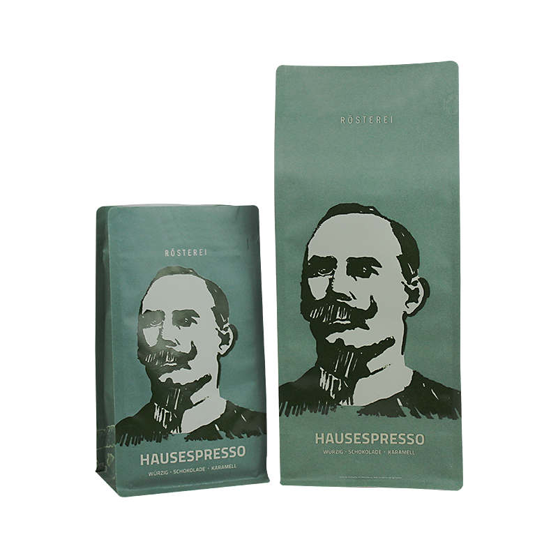 China Kraft Paper Flat Bottom Coffee Bags With Valve For Coffee/Tea Packaging Supplier, Factories