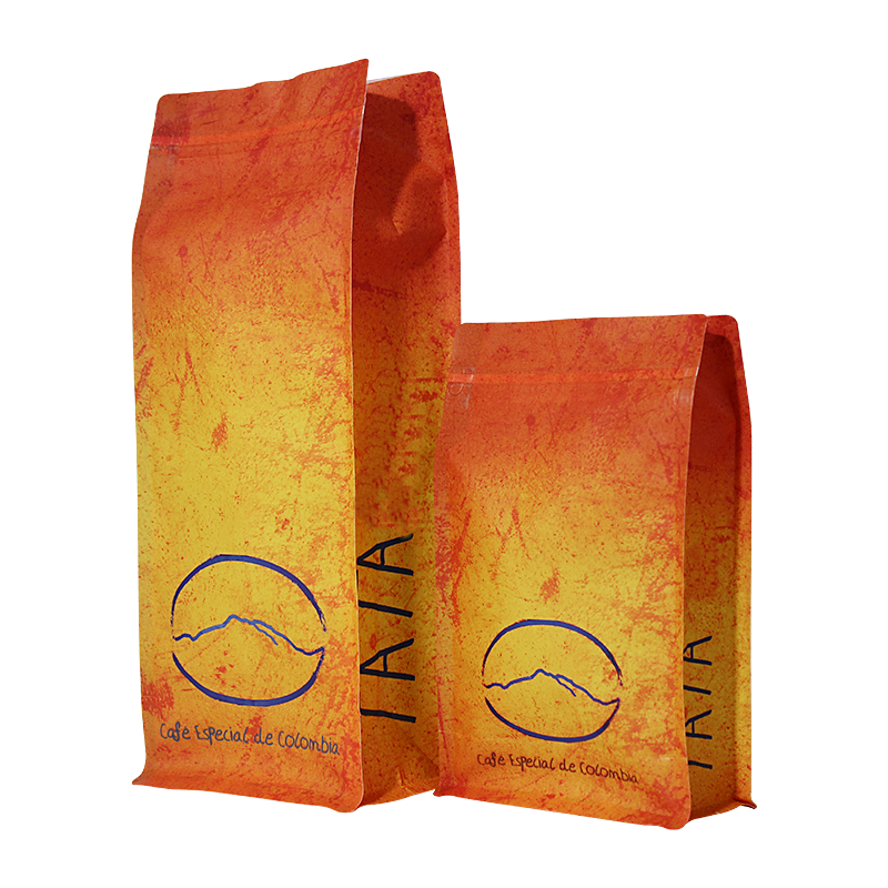 China Custom Recyclable Rough Matte Finish Flat Bottom Coffee Pouch Bags With Zipper For Coffee Packaging Supplier, Factory