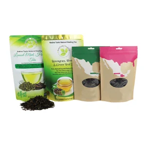 China Wholesale Kraft Paper Plastic mylar stand up pouch tea packaging bags with window Manufacturer, Factories