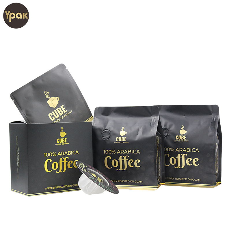 China Custom UFO Filter Coffee Packaging Kit Flat Bottom Coffee Bag/Flat Pouch/Kraft Paper Coffee Box Factory, Factories