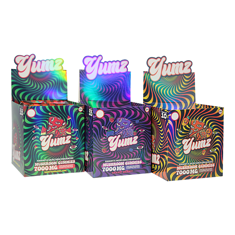Wholesale Custom THC CBD Holographic Kraft Paper Mylar Plastic Candy/Gummy Bag And Box Kit Manufacturer, Manufacturers