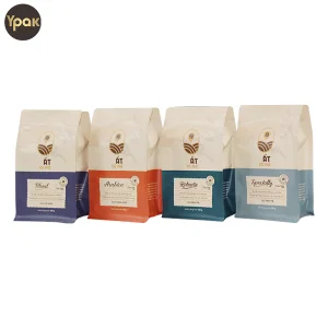 Custom Custom Printing Recyclable 250g 500g Flat Bottom Coffee Bags For Coffee Bean Packaging Manufacturers, Factory