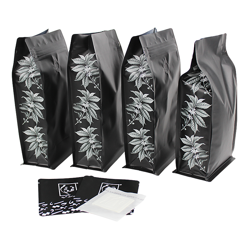 China Custom Mylar Compostable Bottom Transparent Ziplock Coffee Bean Packaging Bag With Window Supplier, Suppliers