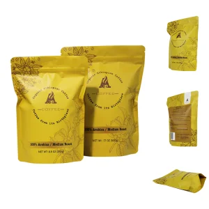 Wholesale Plastic Mylar Rough Mate Finished Coffee Bag Packaging