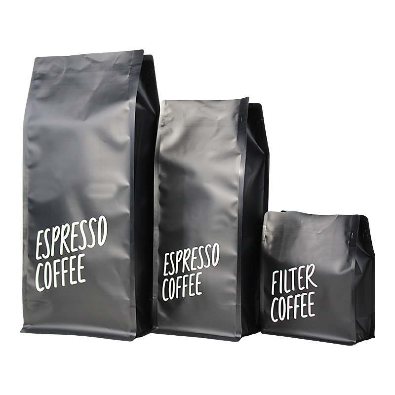 China Custom Printing 250g 1kg Compostable Plastic Mylar Flat Bottom Coffee Bags Packaging With Valve For The Russian Market Supplier, Factory
