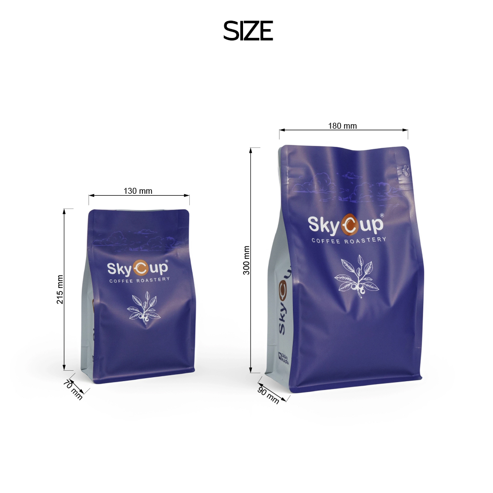 Matte Printed Coffee Bag Display
