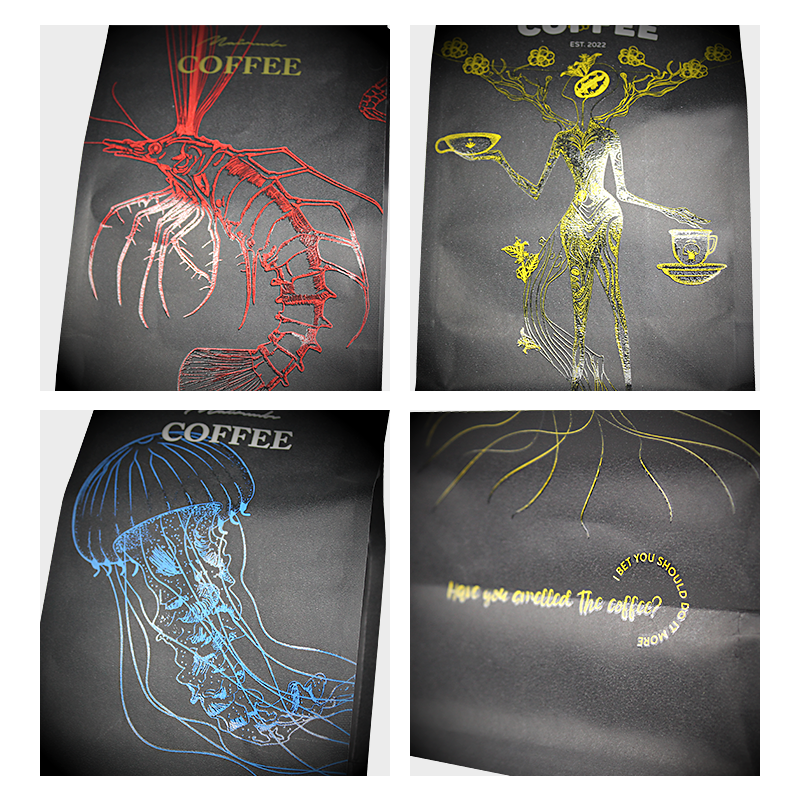 Wholesale Custom Design Digital Printing Matte 250G Kraft Paper Uv Bag Coffee Packaging With Slot/Pocket Manufacturers, Suppliers