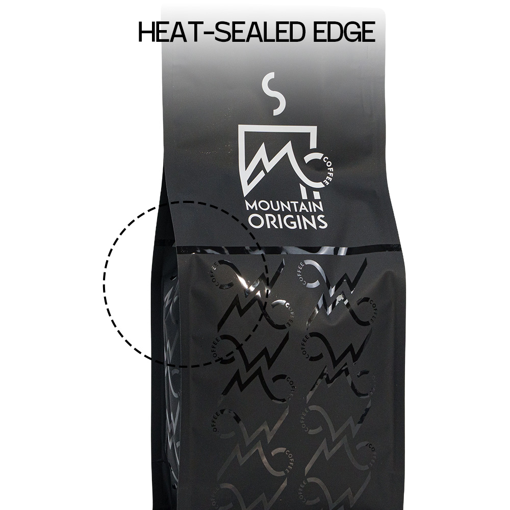 Embossed logo coffee packaging