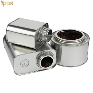 Custom Custom Empty Metal Tin Can 50G-250G Tinplate Cans Coffee Can Packaging With Screw Top Supplier, Factory