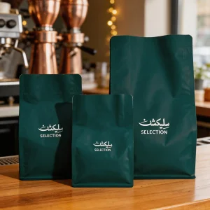 Custom 3D UV Flat Bottom Coffee Bags
