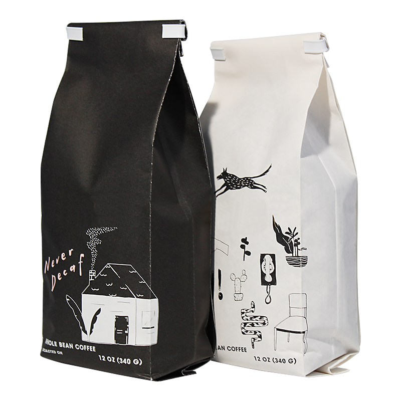 Wholesale Mylar Kraft Paper Side Gusset Coffee Bags With Valve And Tin Tie Manufacturer, Suppliers