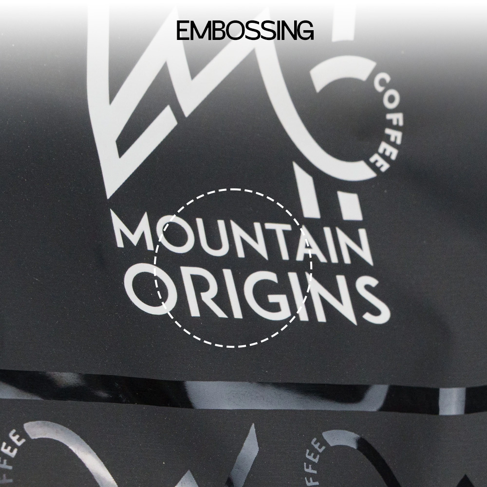 Coffee packaging bag detail