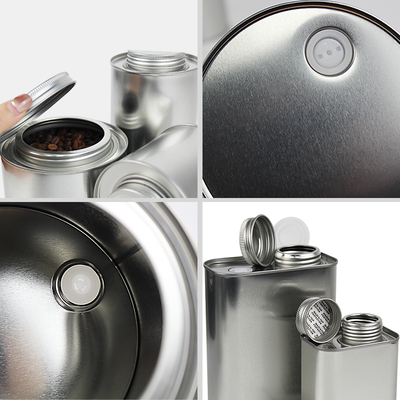 Custom Custom Empty Metal Tin Can 50G-250G Tinplate Cans Coffee Can Packaging With Screw Top Supplier, Factory