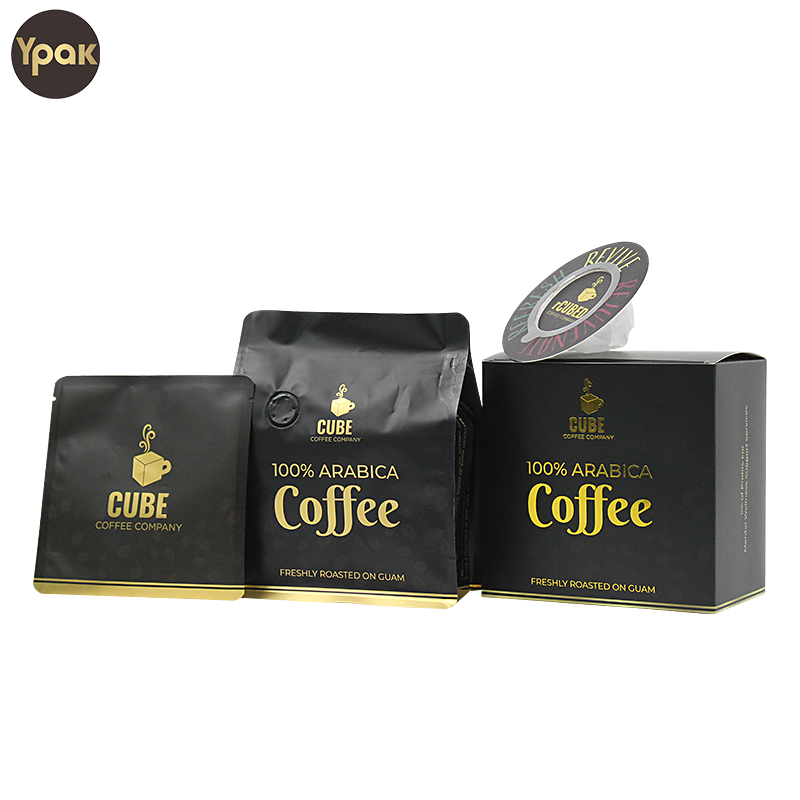 China Custom UFO Filter Coffee Packaging Kit Flat Bottom Coffee Bag/Flat Pouch/Kraft Paper Coffee Box Factory, Factories