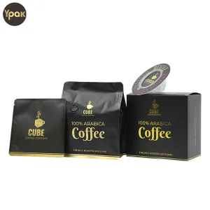 China Custom UFO Filter Coffee Packaging Kit Flat Bottom Coffee Bag/Flat Pouch/Kraft Paper Coffee Box Factory, Factories