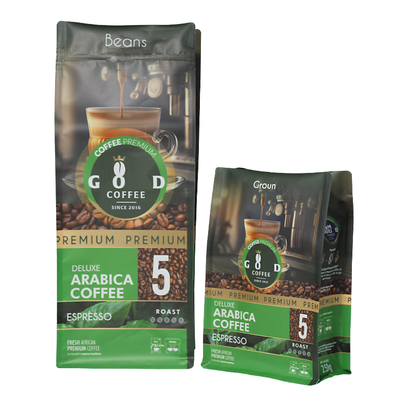 Wholesale Printing Recyclable/Compostable Flat Bottom Coffee Bags For Coffee Bean/Tea/Food Supplier, Factories