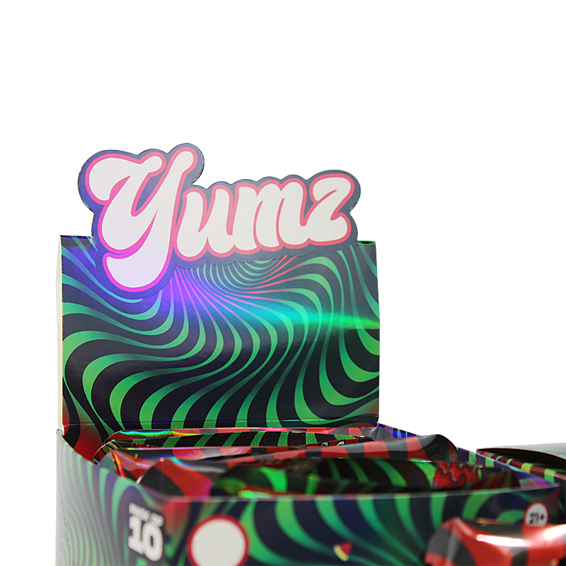 Wholesale Custom THC CBD Holographic Kraft Paper Mylar Plastic Candy/Gummy Bag And Box Kit Manufacturer, Manufacturers