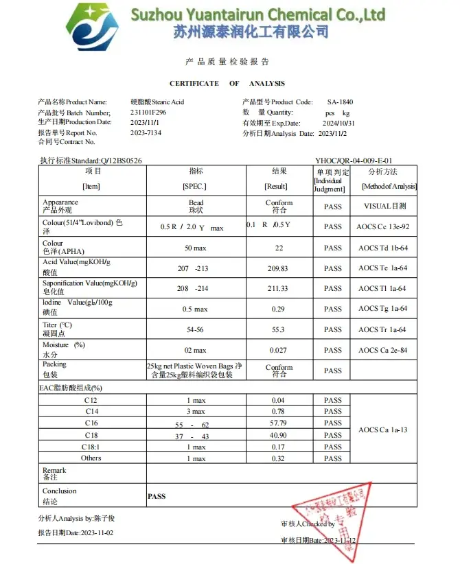 Wholesale Cosmetic Grade Stabilizer Stearine Stearic Acid 1801 Triple Pressed Detergent Raw Materials CAS 57-11-4 Factory, Exporter