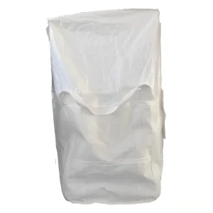 Wholesale 1.5 Ton Two Loops FIBC Bulk Bag for Petroleum Coke Granules | Top Duffle Skirt & Bottom Discharge Spout, Cross Corner Base Manufacturer, Products