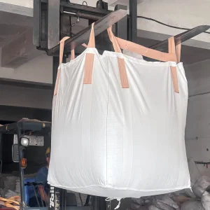 Best 4-Loop FIBC Bulk Bag with 2 Handling Belts, Top & Bottom Small Spouts, Industrial General-Purpose Square Jumbo Bag Company, Companies