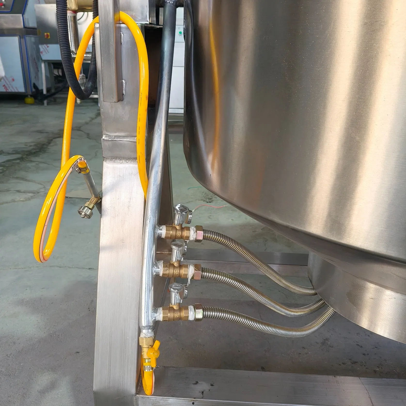 100L-1000L Caldeira Elétrica a Gás/Vapor Caldeira Revestida Panela de Cozinha para Suco Misturador Molho Sopa Caldeira Revestida Máquina de Fritura