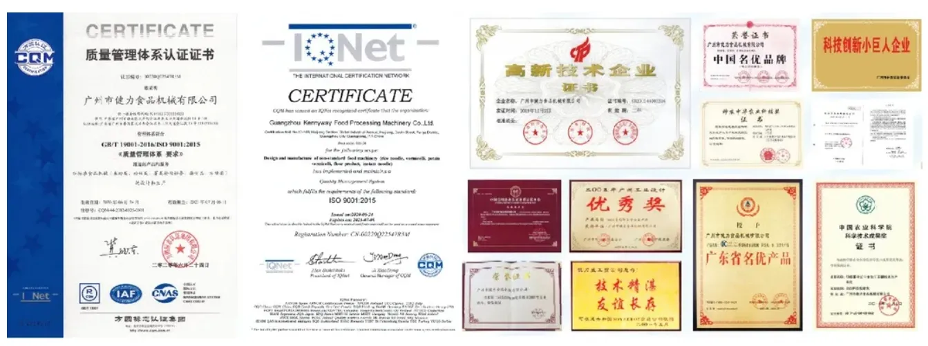 Certificados de Qualidade ISO CE